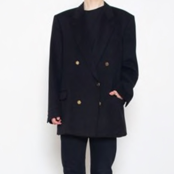 Burberry Other - Burberrys Vintage Navy Gold Double Breasted Blazer